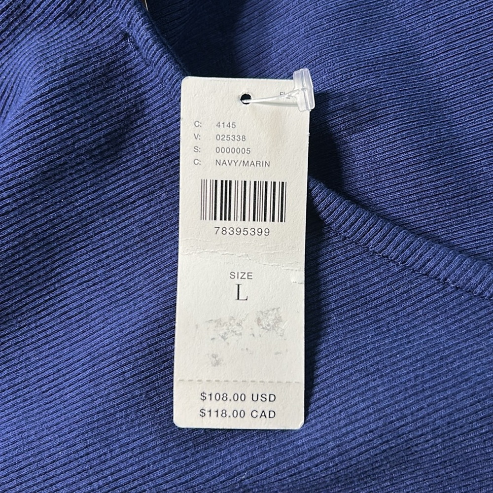 Bordeaux Navy Ribbed Midi Dress from Anthropologie - Picture 6 of 9